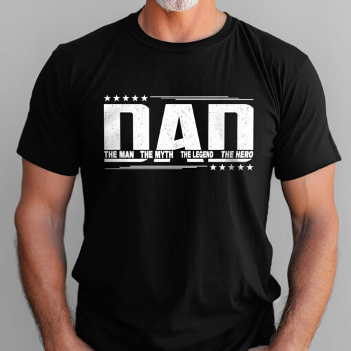 Gingerglowgifts Father's Day Tee, Dad The Man The Myth The Legend The Hero Shirt, T-shirt Gifts For Dad HTT73HVN