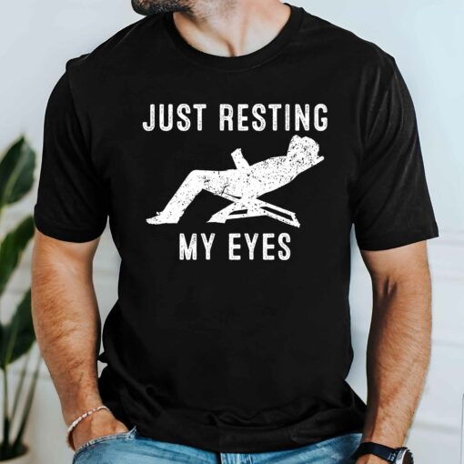 Gingerglowgifts Father's Day Gift, Tired Dad Tee, Just Resting My Eyes T-Shirt VTM80DNV