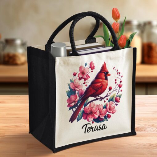 Gingerglowgifts Personalized Cardinal Bird Gift For Mom, Grandma Tote Bag TQN3048TTH