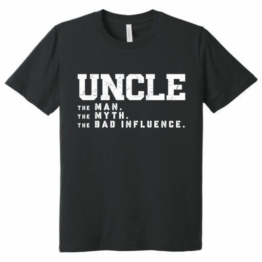 Gingerglowgifts Funny Gift for Uncle, Uncle The Man The Myth The Bad Influence T-shirt HTT54HVN