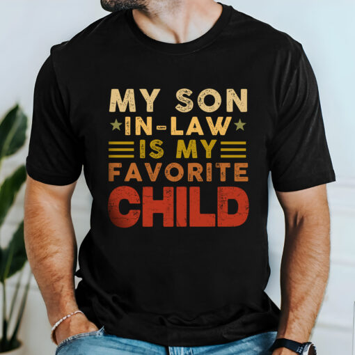 Gingerglowgifts Gift For Dad, Father's Day Tee, Favorite Son In Law T-Shirt VTM61HVN