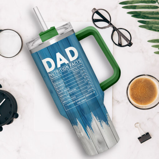 Gingerglowgifts Father's Day Gift, Best Dad Ever, Dad Nutrition Facts Tumbler 40oz TPT1867NTH