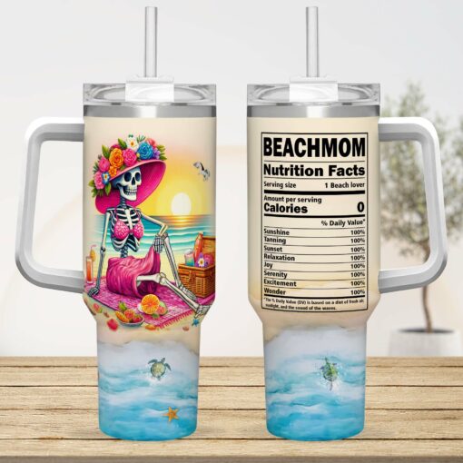 Gingerglowgifts Mother's Day Gift Idea for Mom, Beach Mom Collar Tumbler HTT16TTH