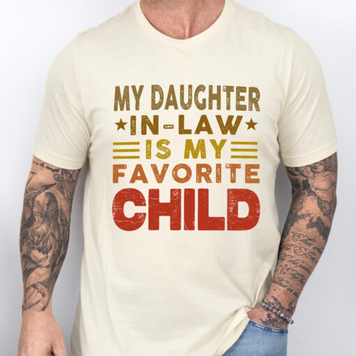 Gingerglowgifts Gift For Dad, Father's Day Tee, Favorite Daughter In Law T-Shirt VTM73HVN