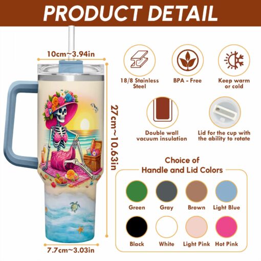 Gingerglowgifts Mother's Day Gift Idea for Mom, Beach Mom Collar Tumbler HTT16TTH