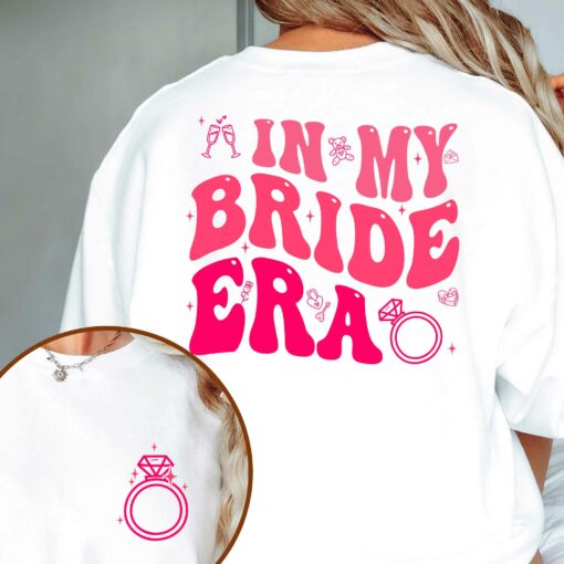 Gingerglowgifts Wedding Gift for New Bride, Bachelorette Party, In My Bride Era Comfort Color T-shirt HTT121DNV