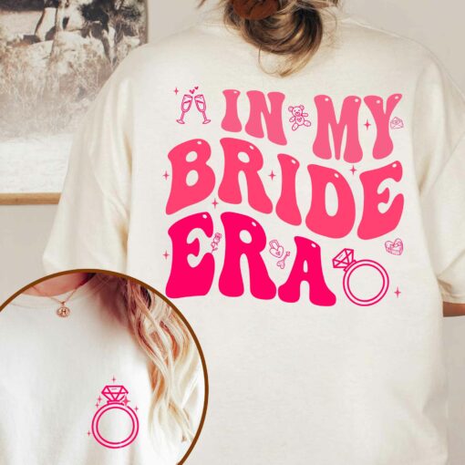 Gingerglowgifts Wedding Gift for New Bride, Bachelorette Party, In My Bride Era Comfort Color T-shirt HTT121DNV