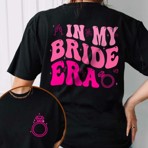 Gingerglowgifts Wedding Gift for New Bride, Bachelorette Party, In My Bride Era Comfort Color T-shirt HTT121DNV